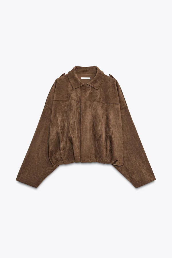 Aimee Suede Bomber Jacket