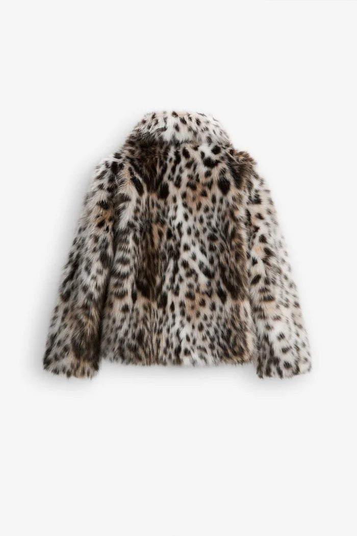 Leopard Faux Fur Jacket